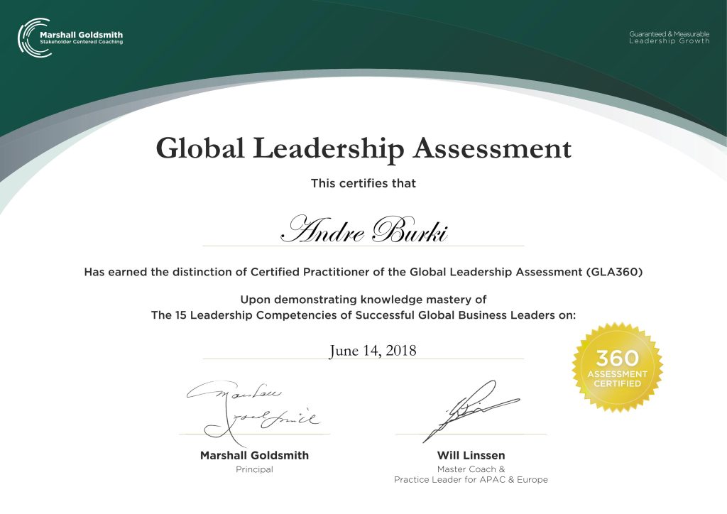 Andre burki certified gla 360